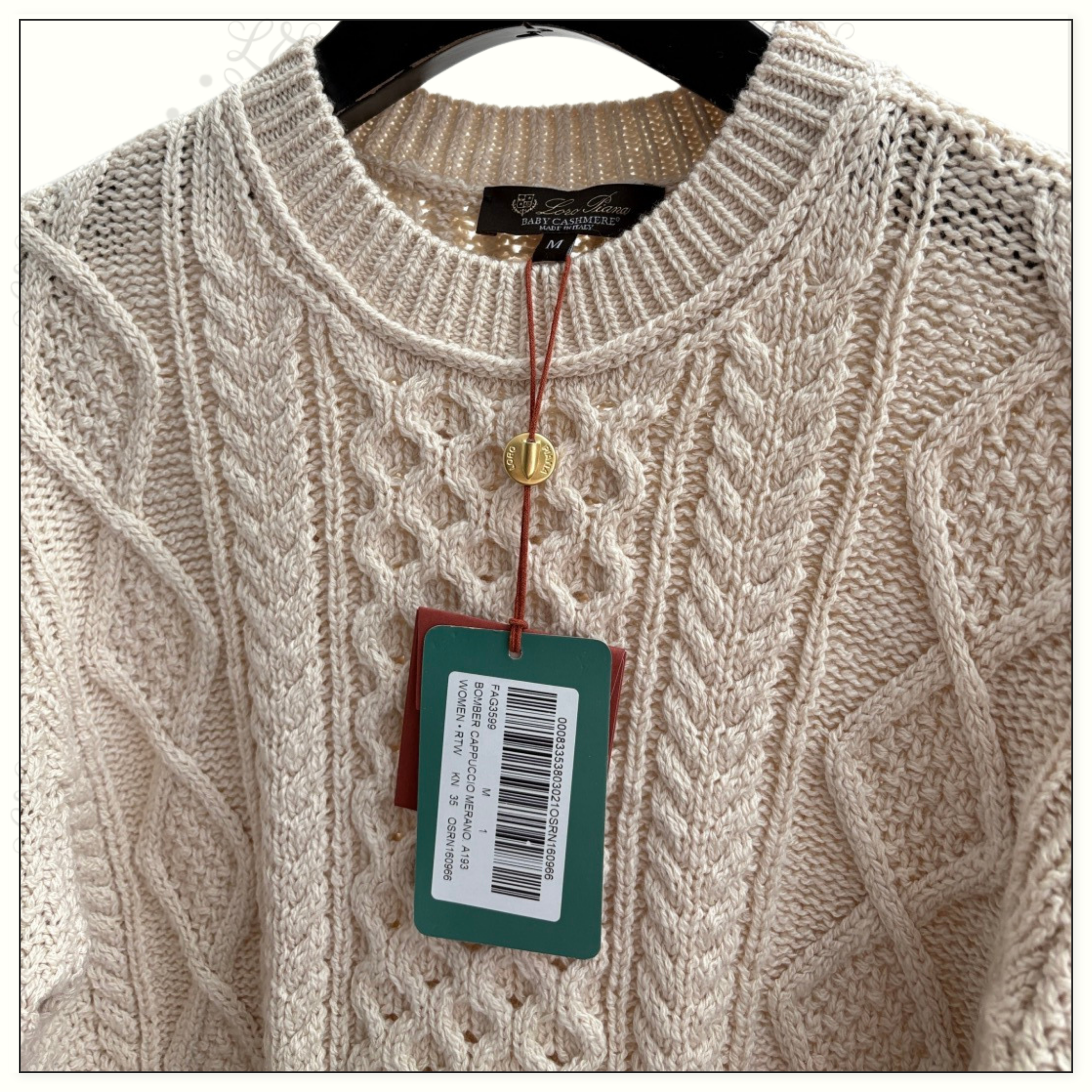 CASHMERE CABLE KNIT SWEATER