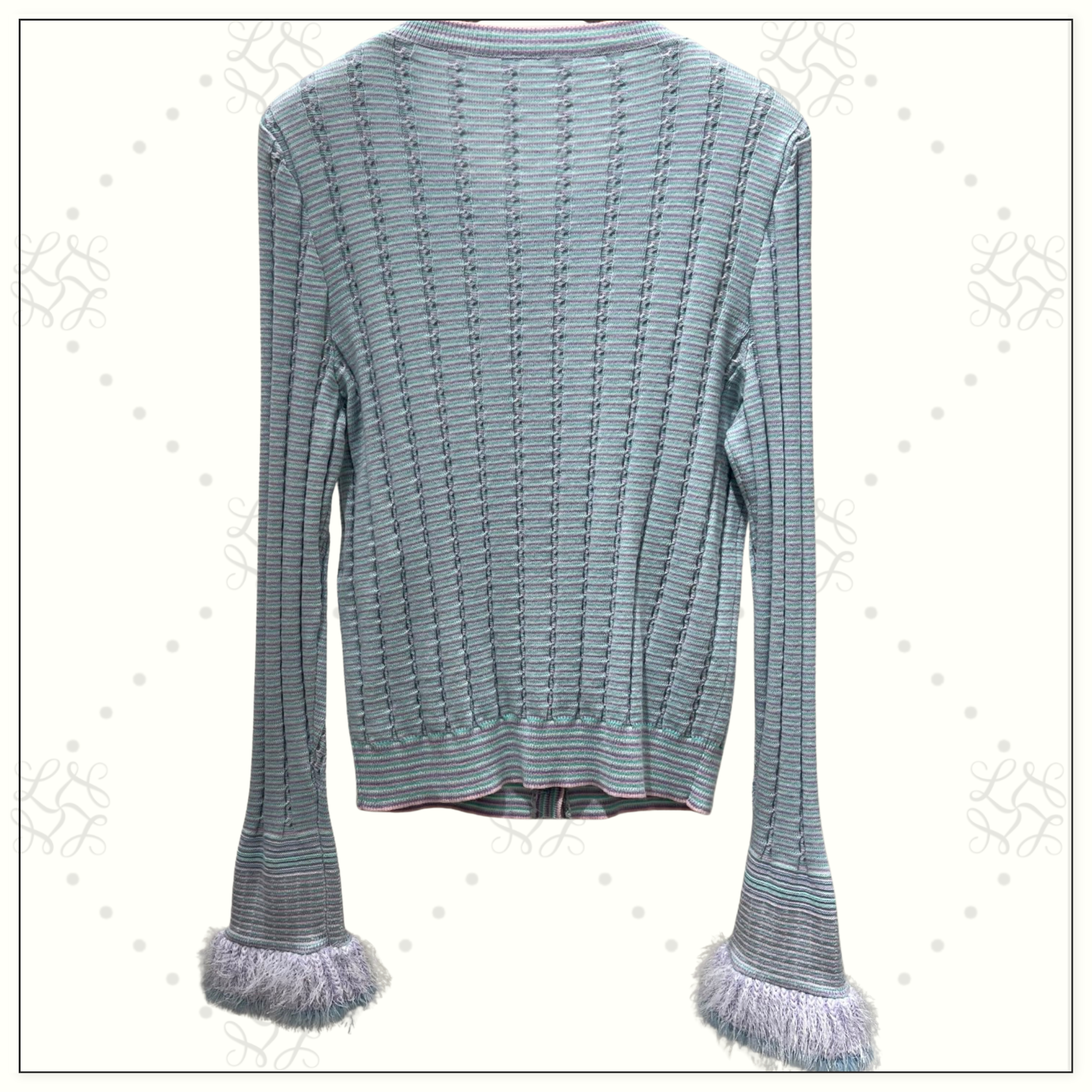 CASHMERE & COTTON FEATHER CARDIGAN & MINI SKIRT