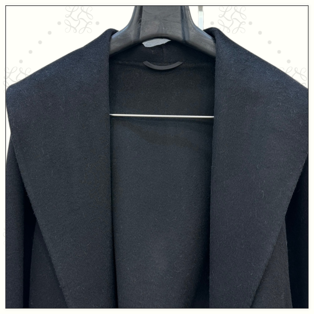 WOOL WRAP COAT WITH FUR POCKETS