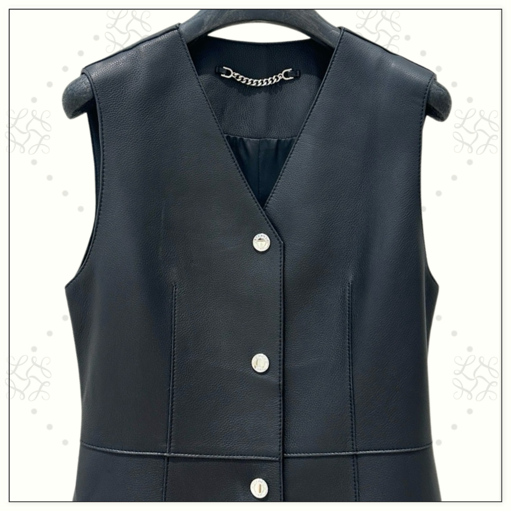LEATHER VEST DRESS
