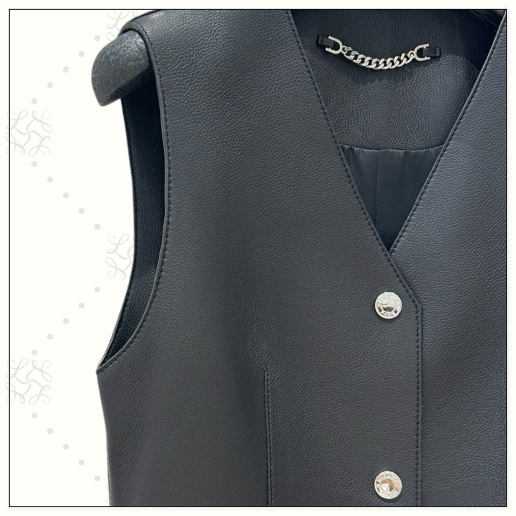 LEATHER VEST DRESS