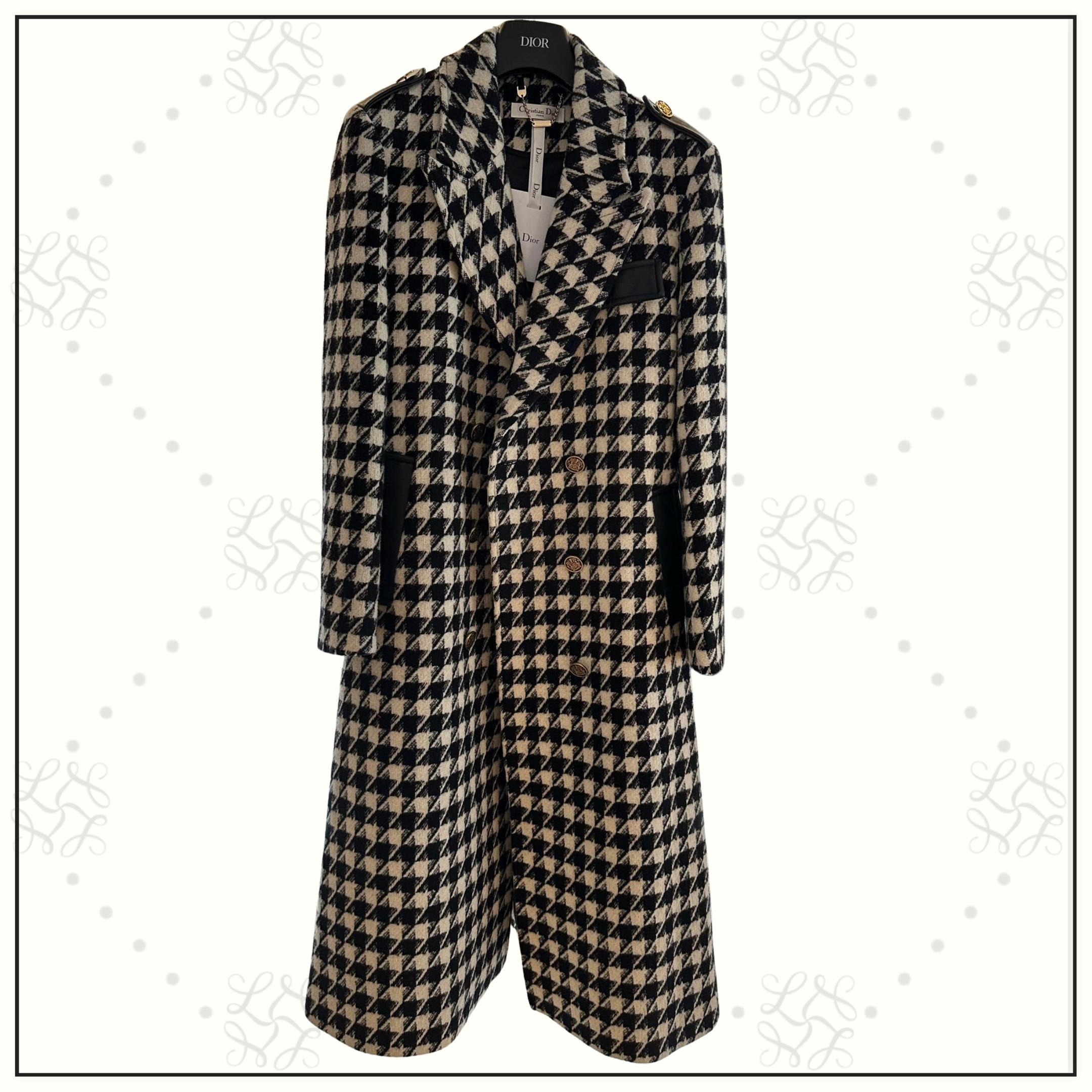 WOOL HOUNDSTOOTH COAT