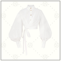 REBELLION POPLIN WRAP BLOUSE