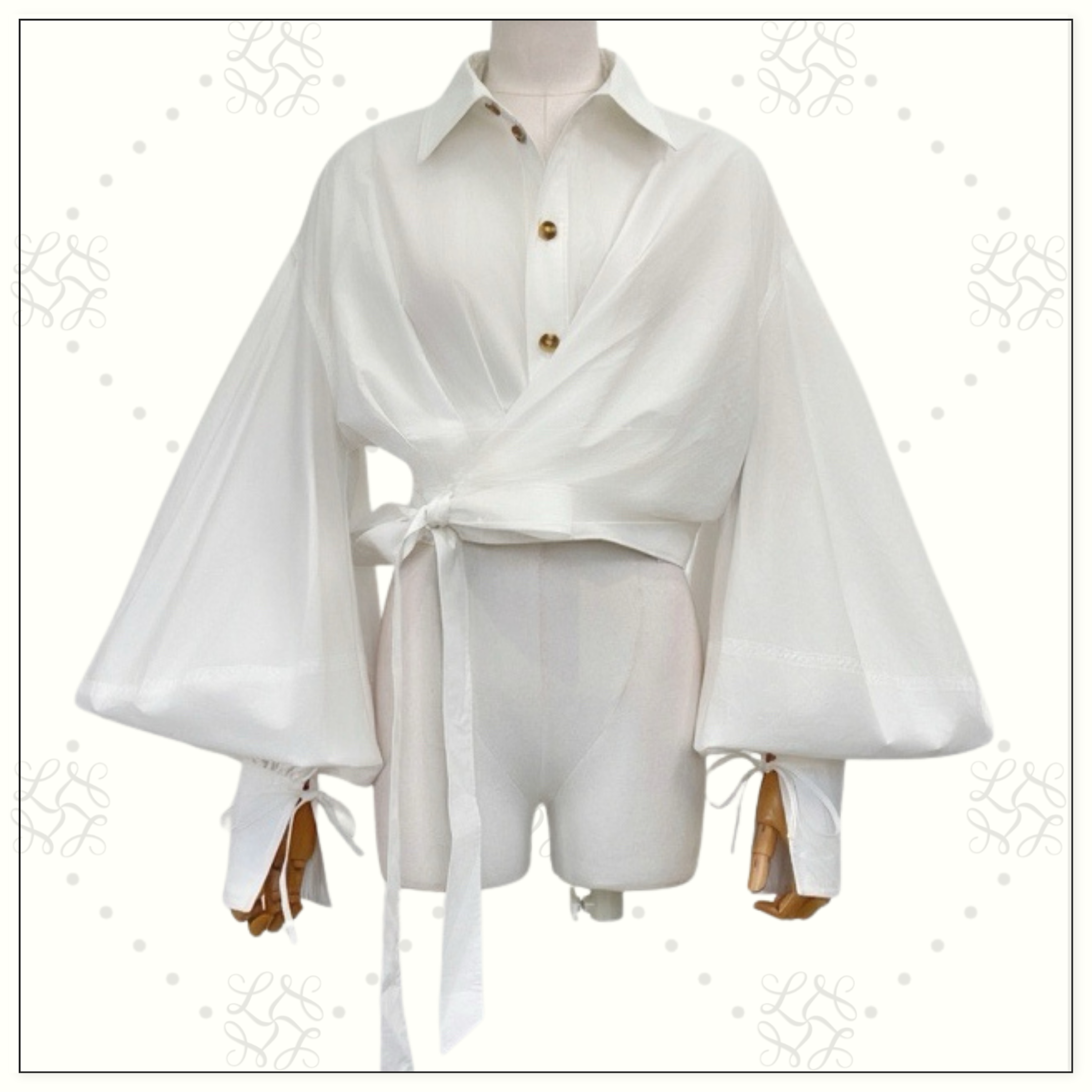 REBELLION POPLIN WRAP BLOUSE