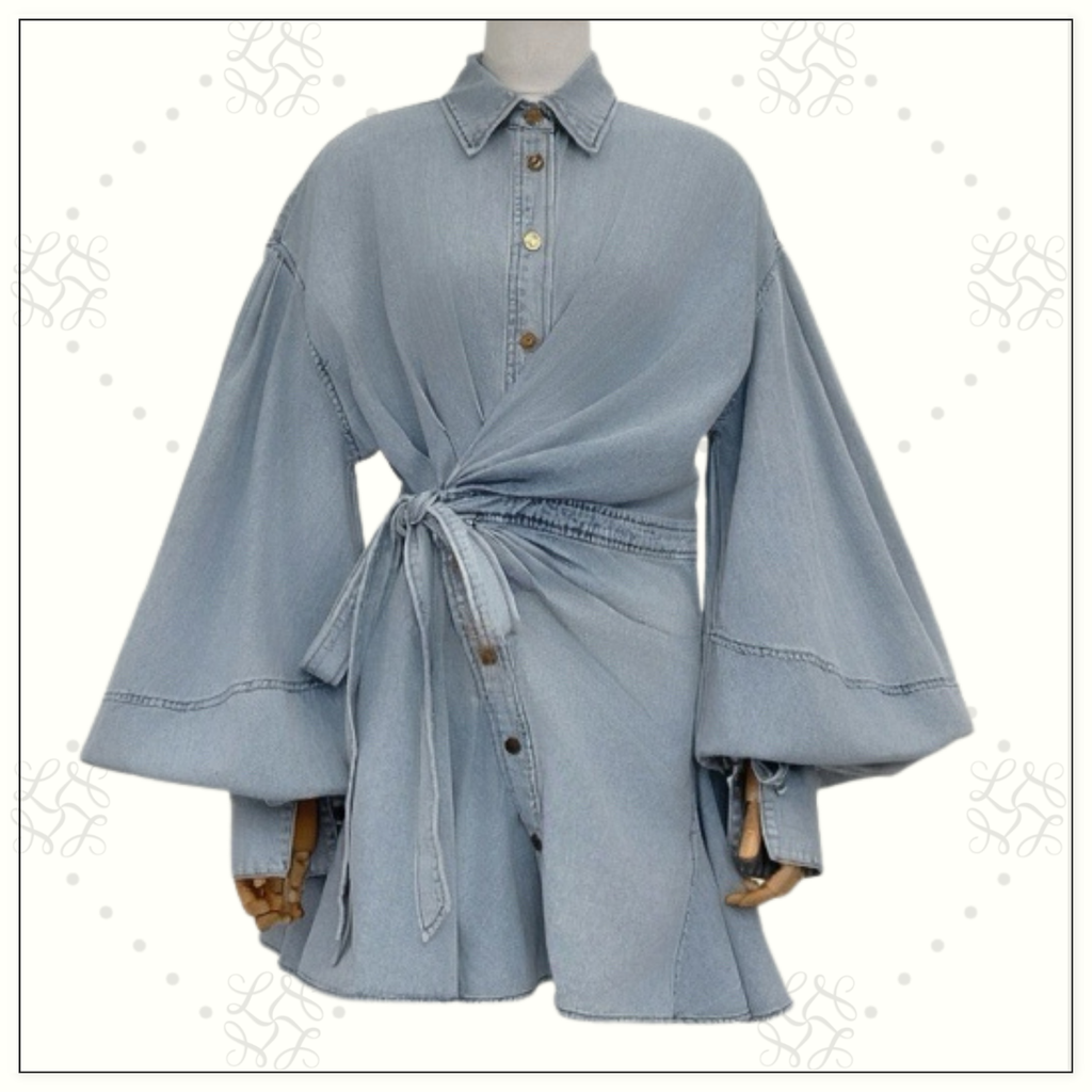 REBELLION DENIM WRAP MINI