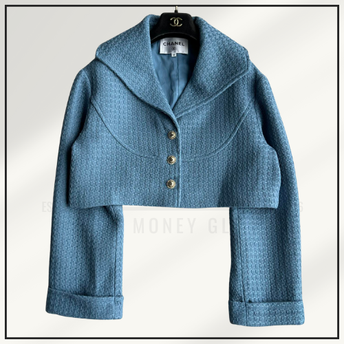 COTTON TWEED CROPPED JACKET & SKIRT
