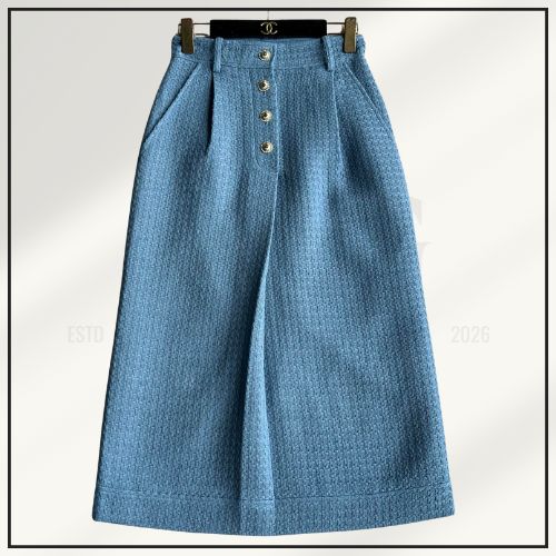 COTTON TWEED CROPPED JACKET & SKIRT