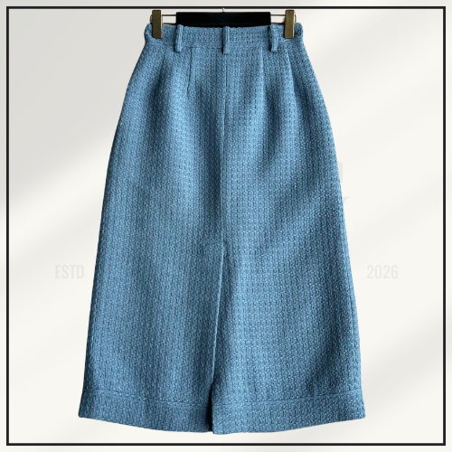 COTTON TWEED CROPPED JACKET & SKIRT
