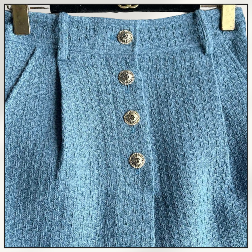 COTTON TWEED CROPPED JACKET & SKIRT