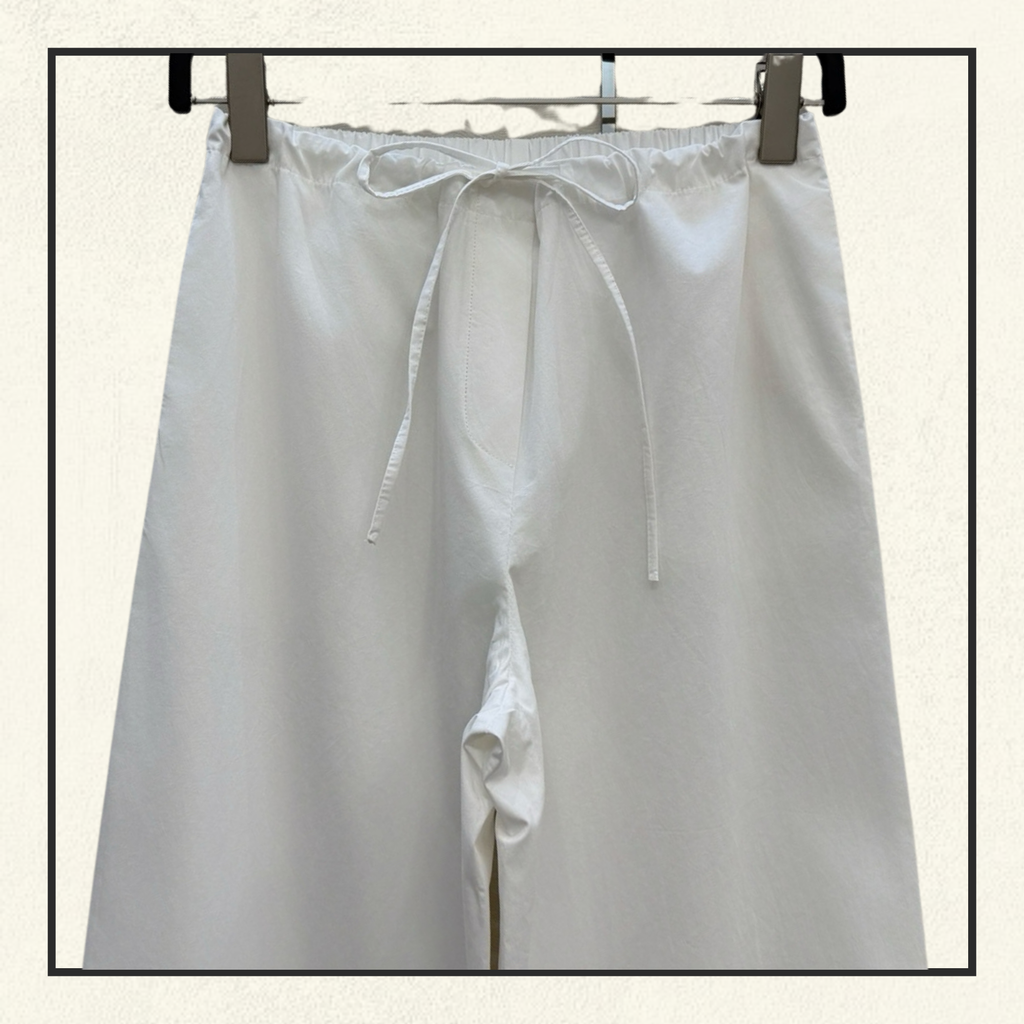 WIDE LEG DRAWSTRING TROUSERS