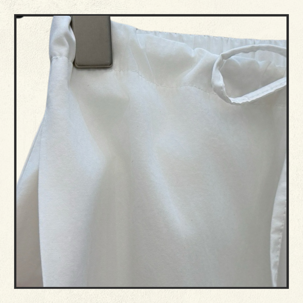 WIDE LEG DRAWSTRING TROUSERS