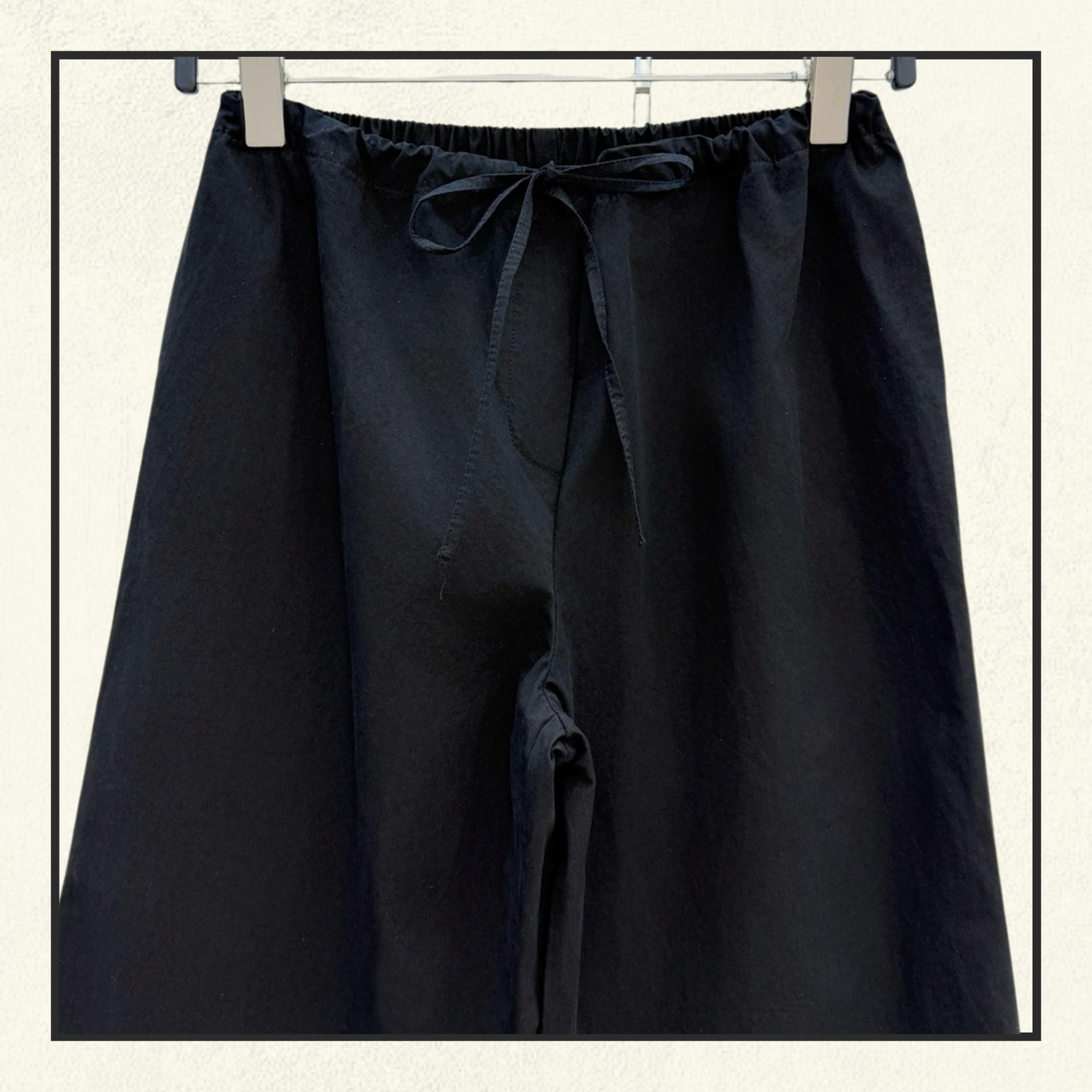 WIDE LEG DRAWSTRING TROUSERS