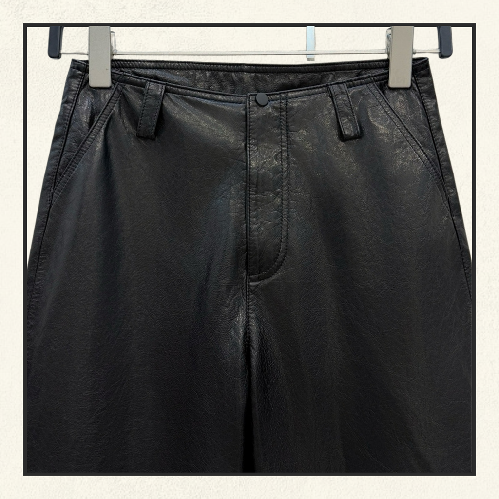 LAMBSKIN WIDE LEG SHORT