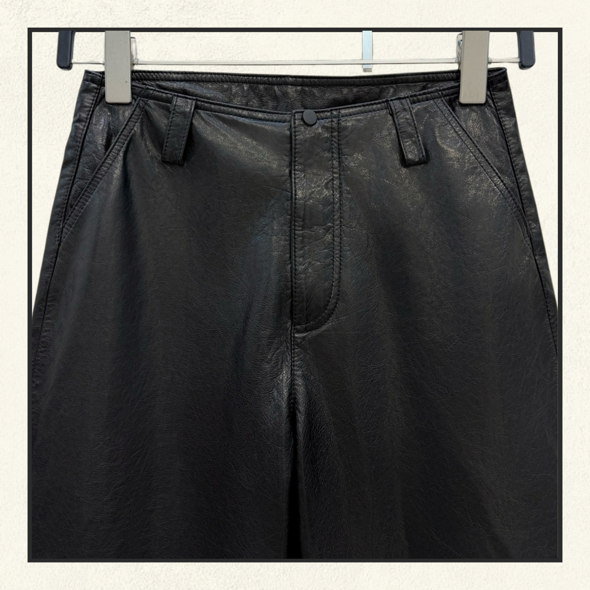 LAMBSKIN WIDE LEG SHORT