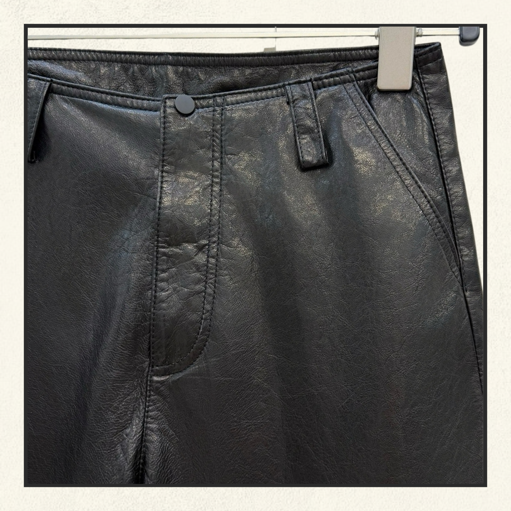 LAMBSKIN WIDE LEG SHORT