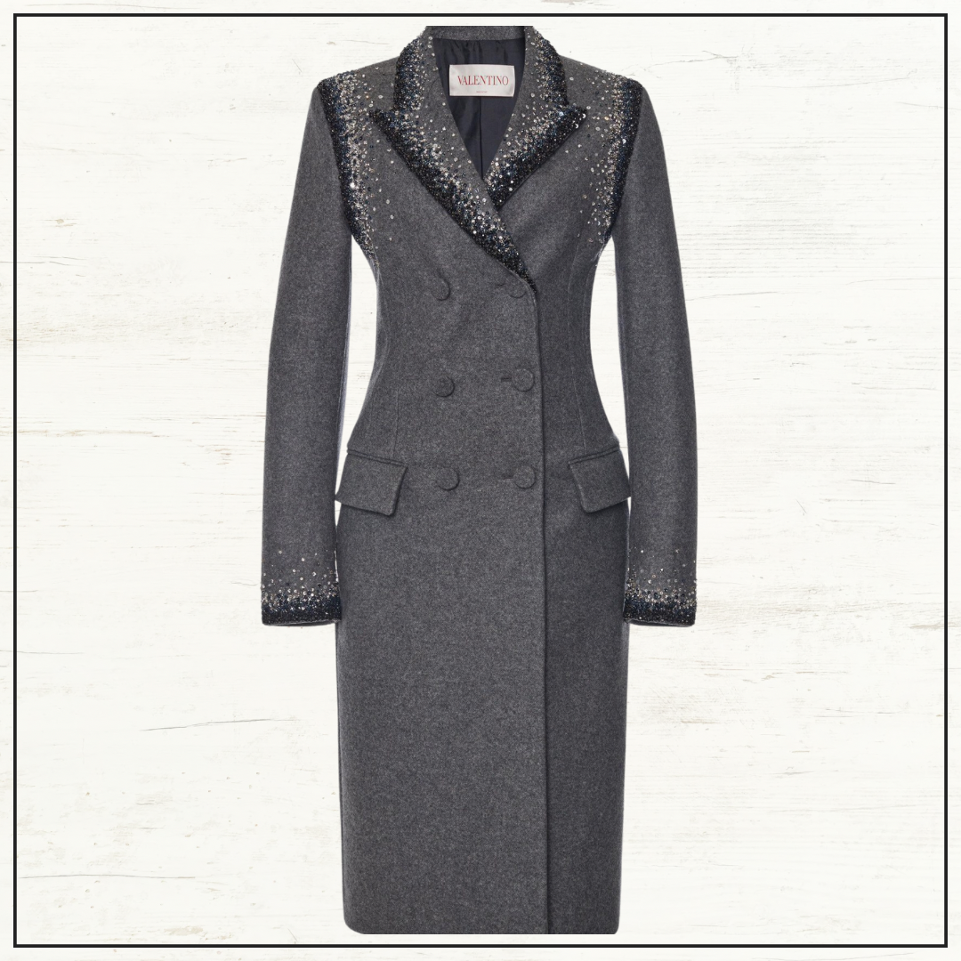EMBROIDERED WOOL COAT