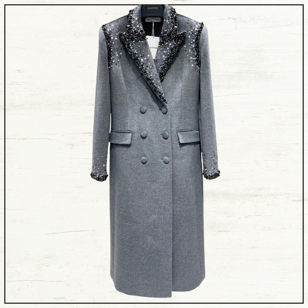 EMBROIDERED WOOL COAT