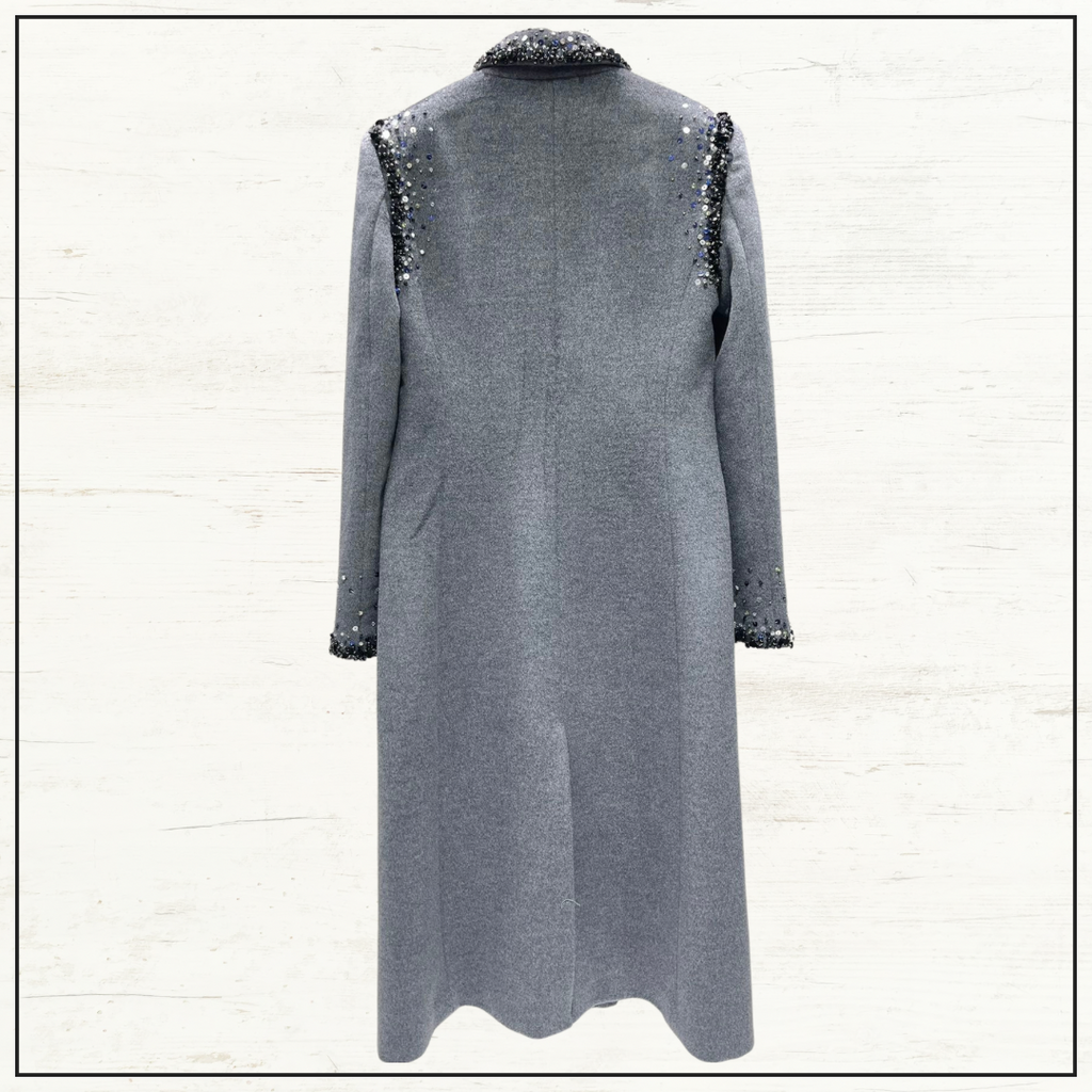 EMBROIDERED WOOL COAT