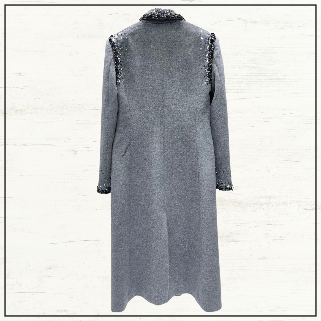 EMBROIDERED WOOL COAT