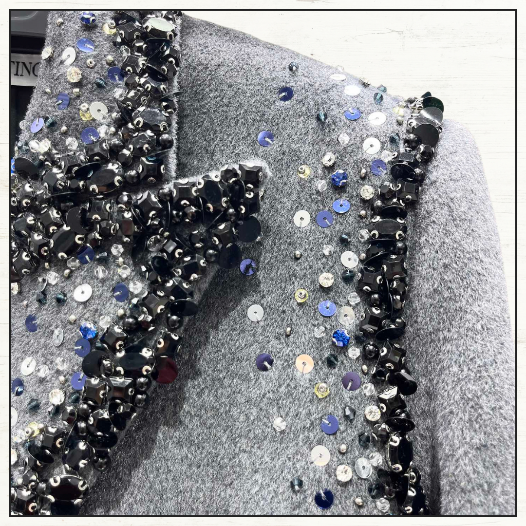 EMBROIDERED WOOL COAT