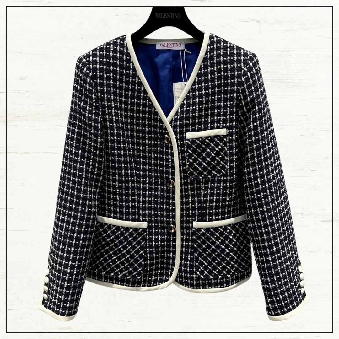 WOOL & COTTON BLEND JACKET & SHORTS