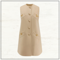 V LOGO WOOL & CASHMERE MINI DRESS