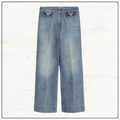 V LOGO WIDE LEG JEANS