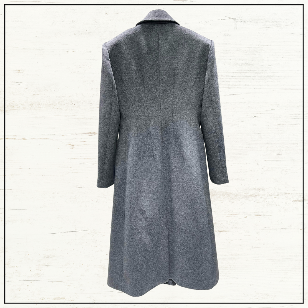 SIDE BOW WOOL CASHMERE COAT