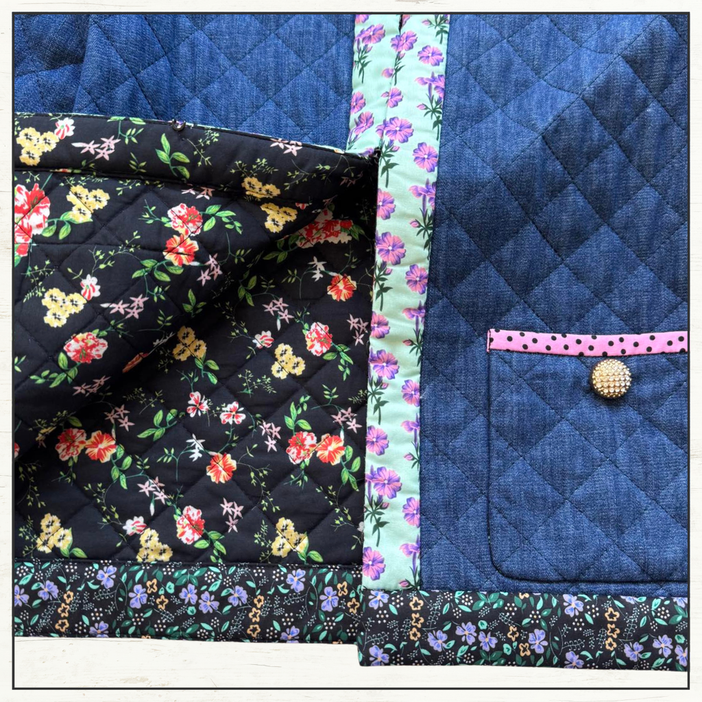 QUILTED CHAMBRAY JACKET