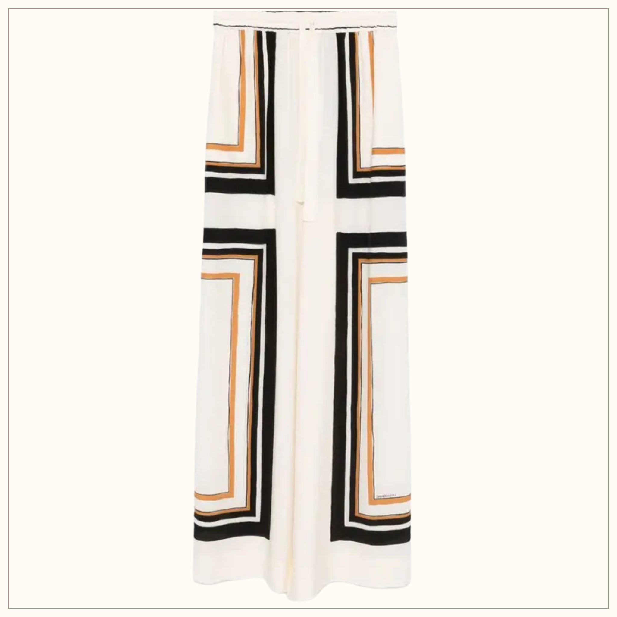 STRIPED SHIRT & DRAW WAIST PANTS