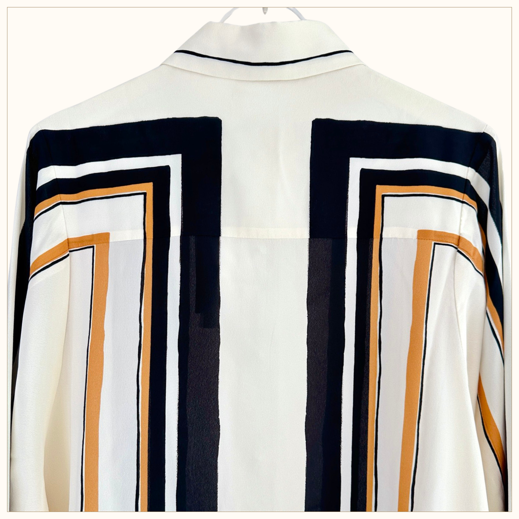 STRIPED SHIRT & DRAW WAIST PANTS