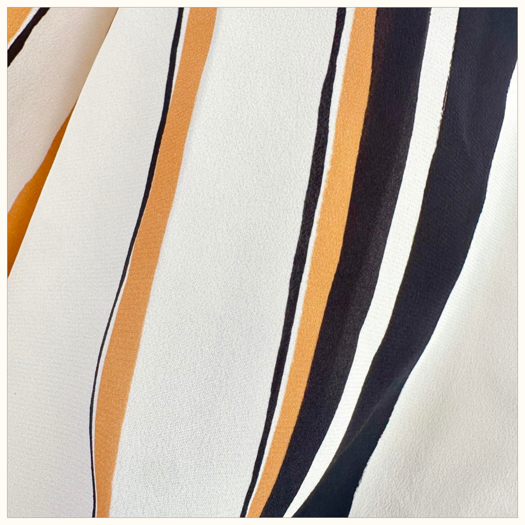 STRIPED SHIRT & DRAW WAIST PANTS