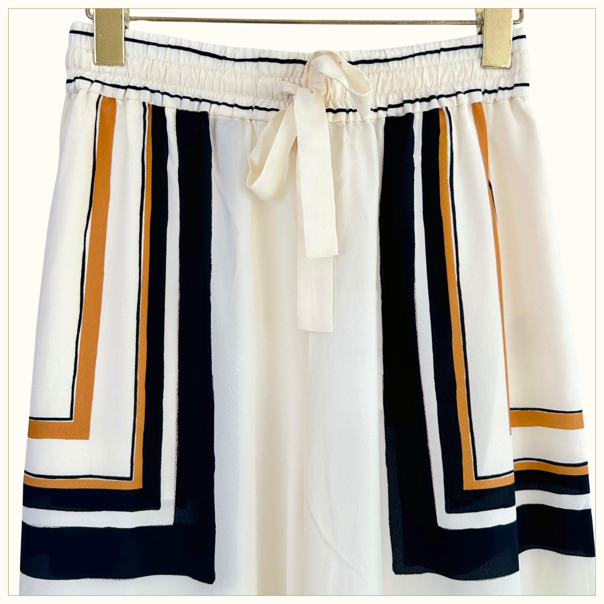 STRIPED SHIRT & DRAW WAIST PANTS