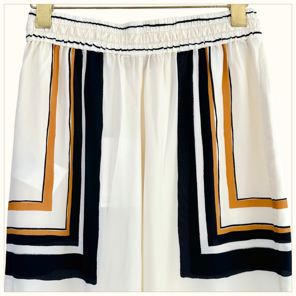 STRIPED SHIRT & DRAW WAIST PANTS