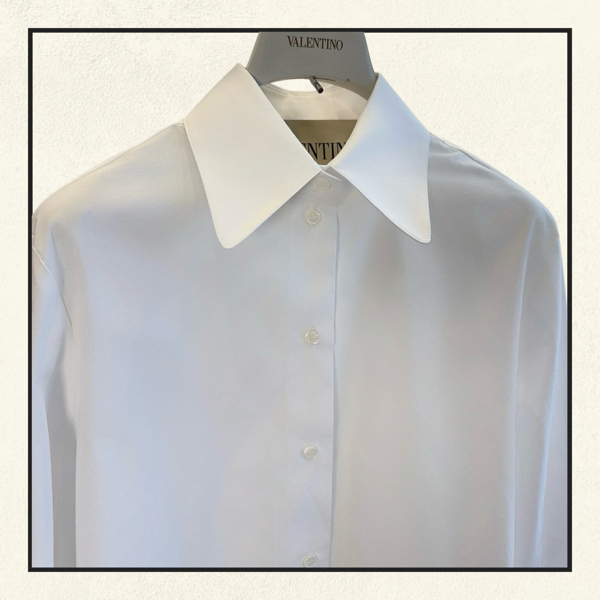 BOW DETAIL CUFF COTTON SHIRT