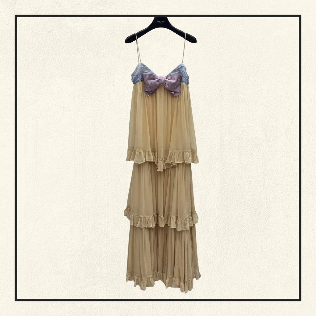 CRYSTAL EMBELLISHED BABYDOLL GOWN