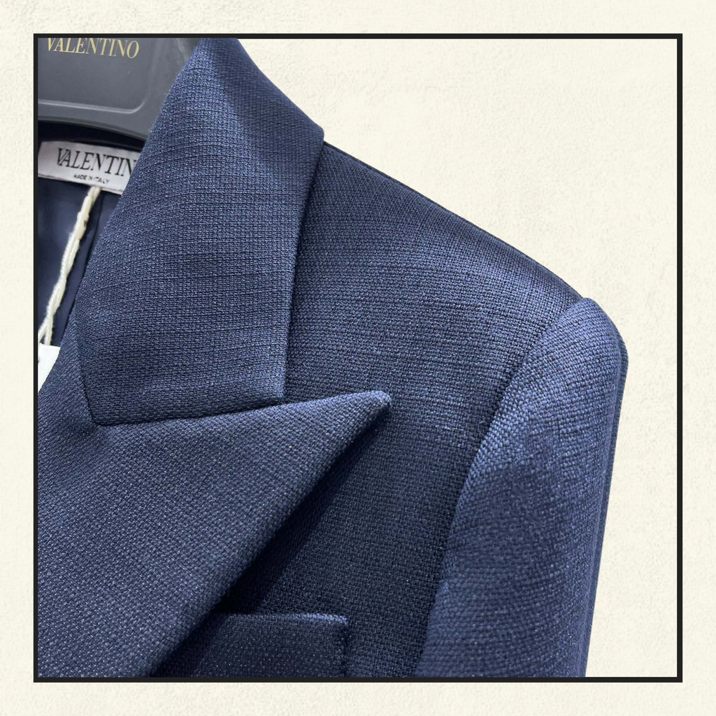 BOW DETAIL WOVEN BLAZER