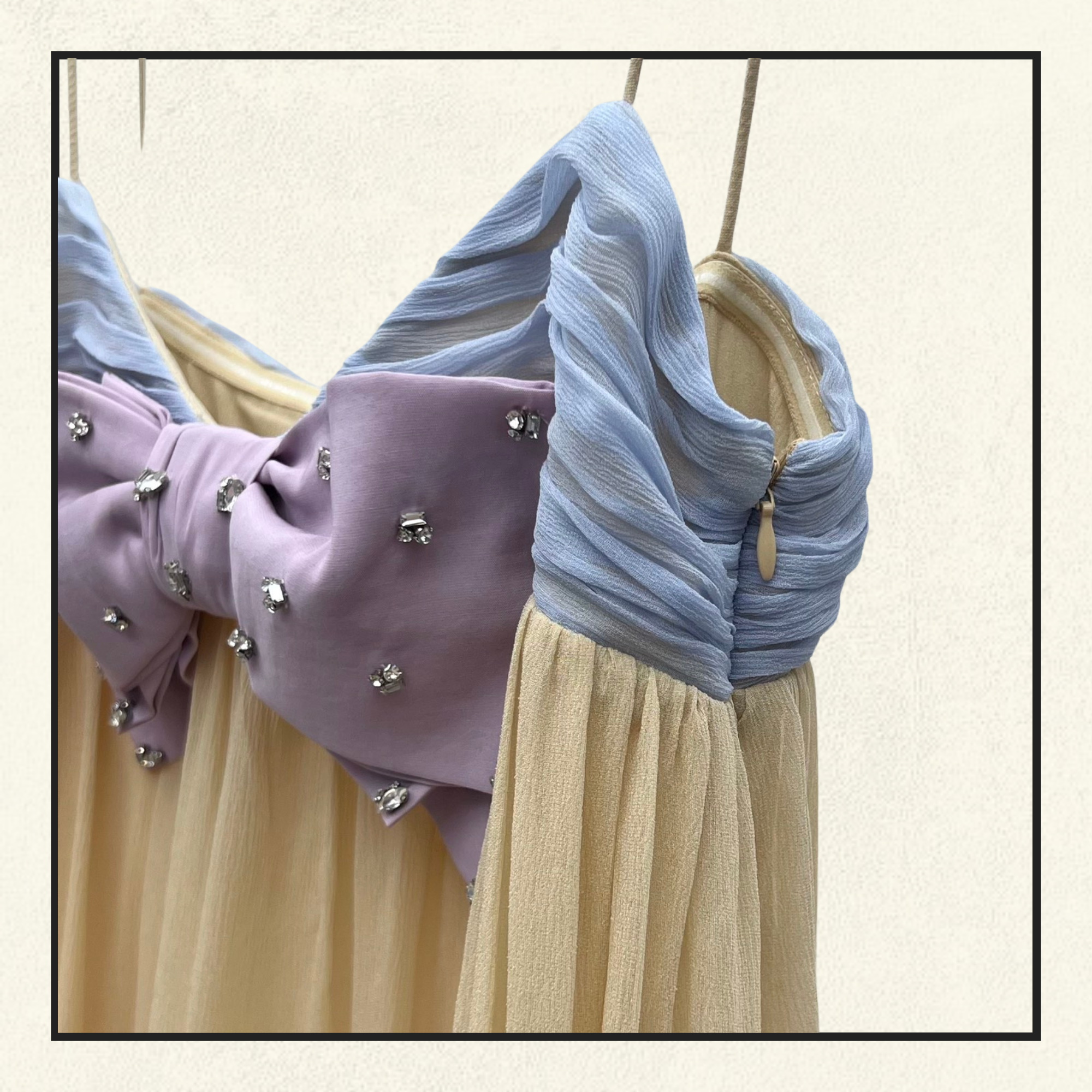 CRYSTAL EMBELLISHED BABYDOLL GOWN