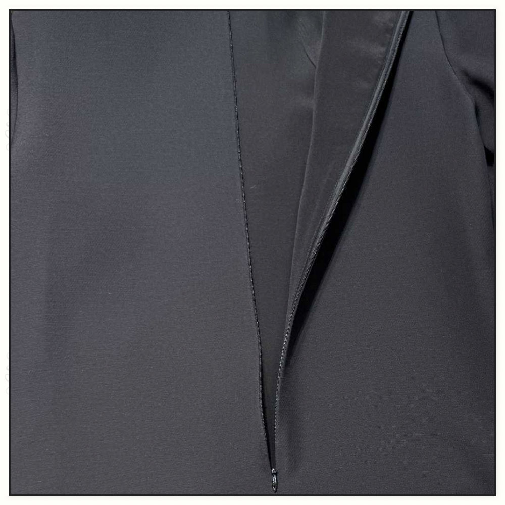 CREPE COUTURE RUFFLED SHORT DRESS