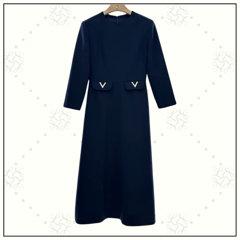 CREPE COUTURE MIDI DRESS