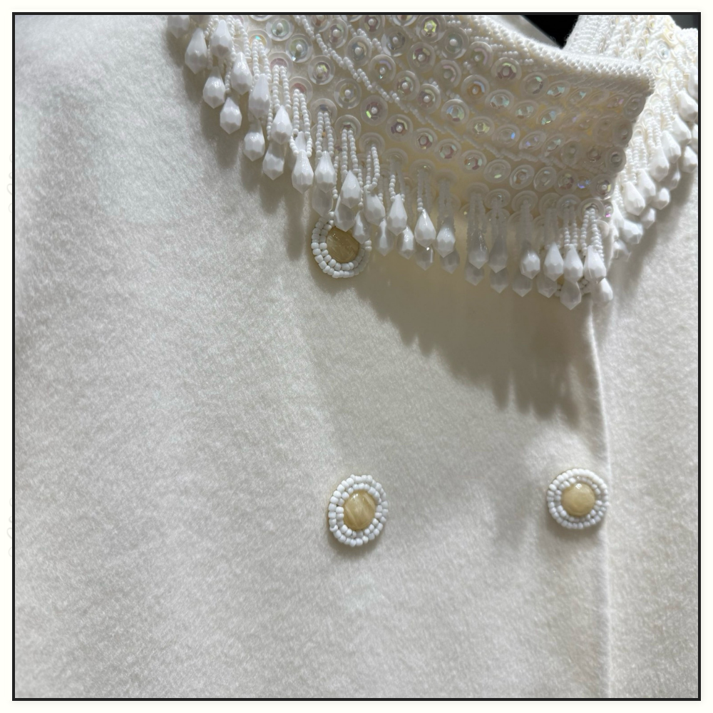 EMBELLISHED COLLAR COAT