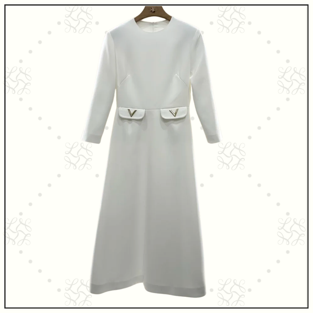 CREPE COUTURE MIDI DRESS