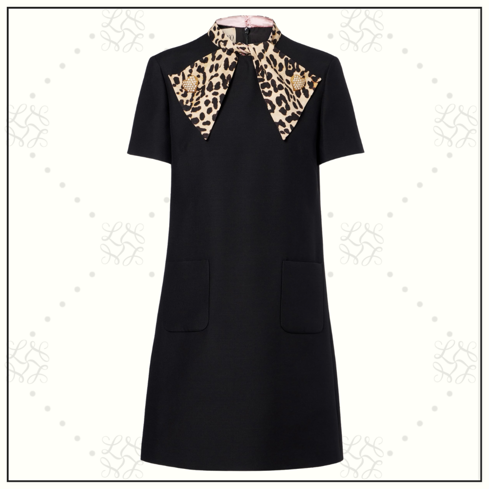 CREPE COUTURE BOW DETAIL SHORT DRESS