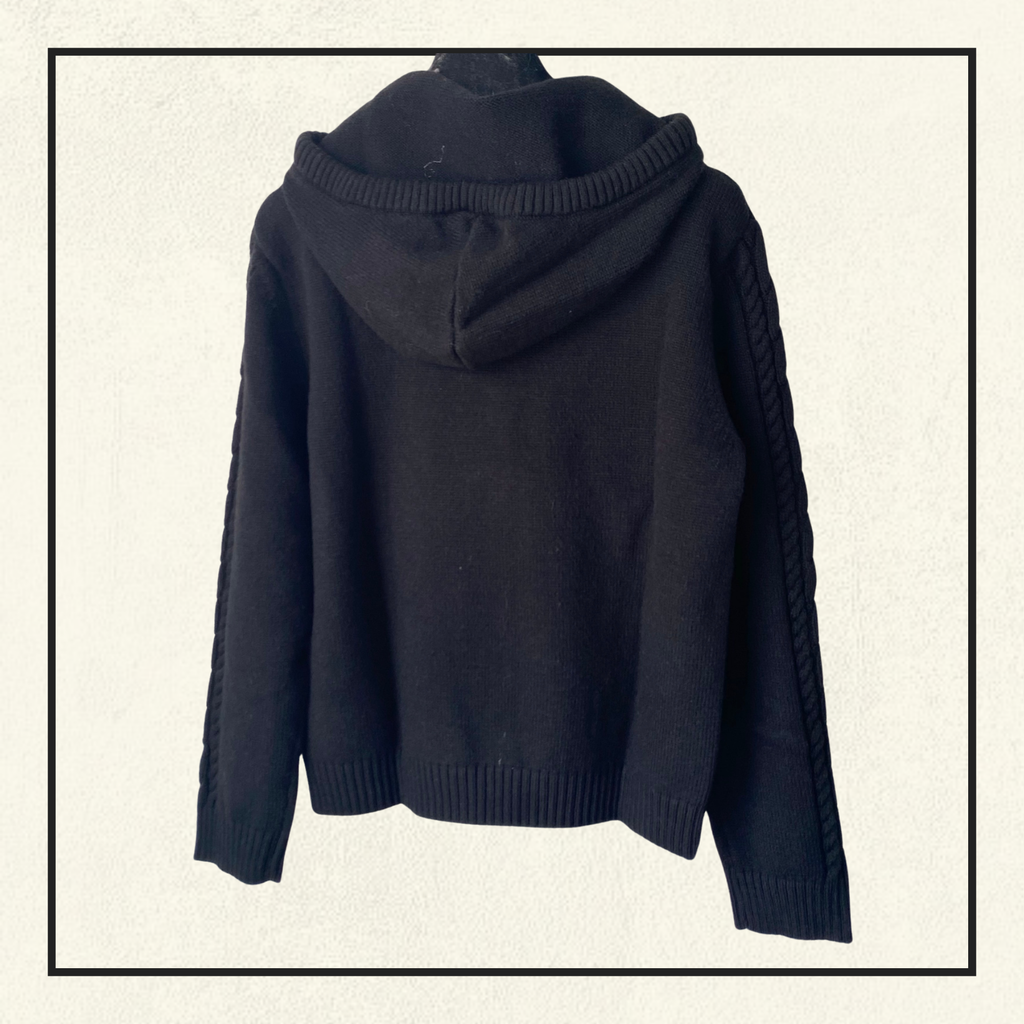 WOOL KNIT HOODIE
