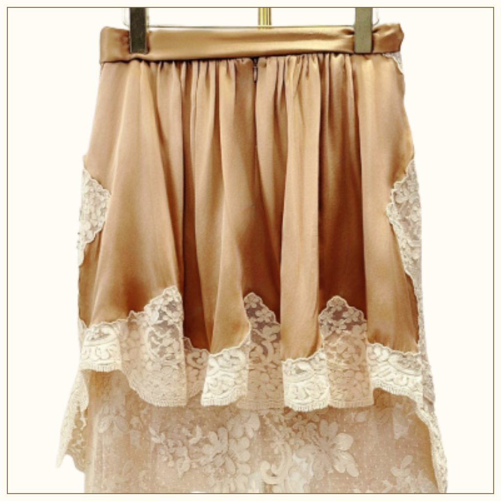 HYPNOTIC SATIN SHIRT & DRAPE SKIRT