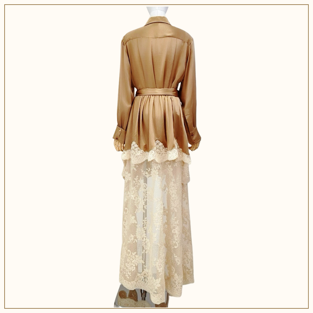HYPNOTIC SATIN SHIRT & DRAPE SKIRT