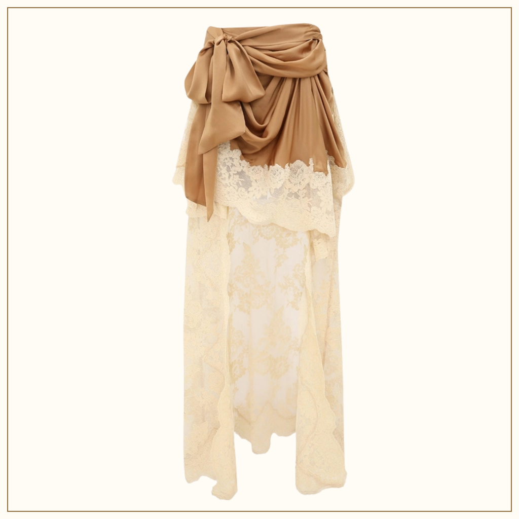 HYPNOTIC SATIN SHIRT & DRAPE SKIRT