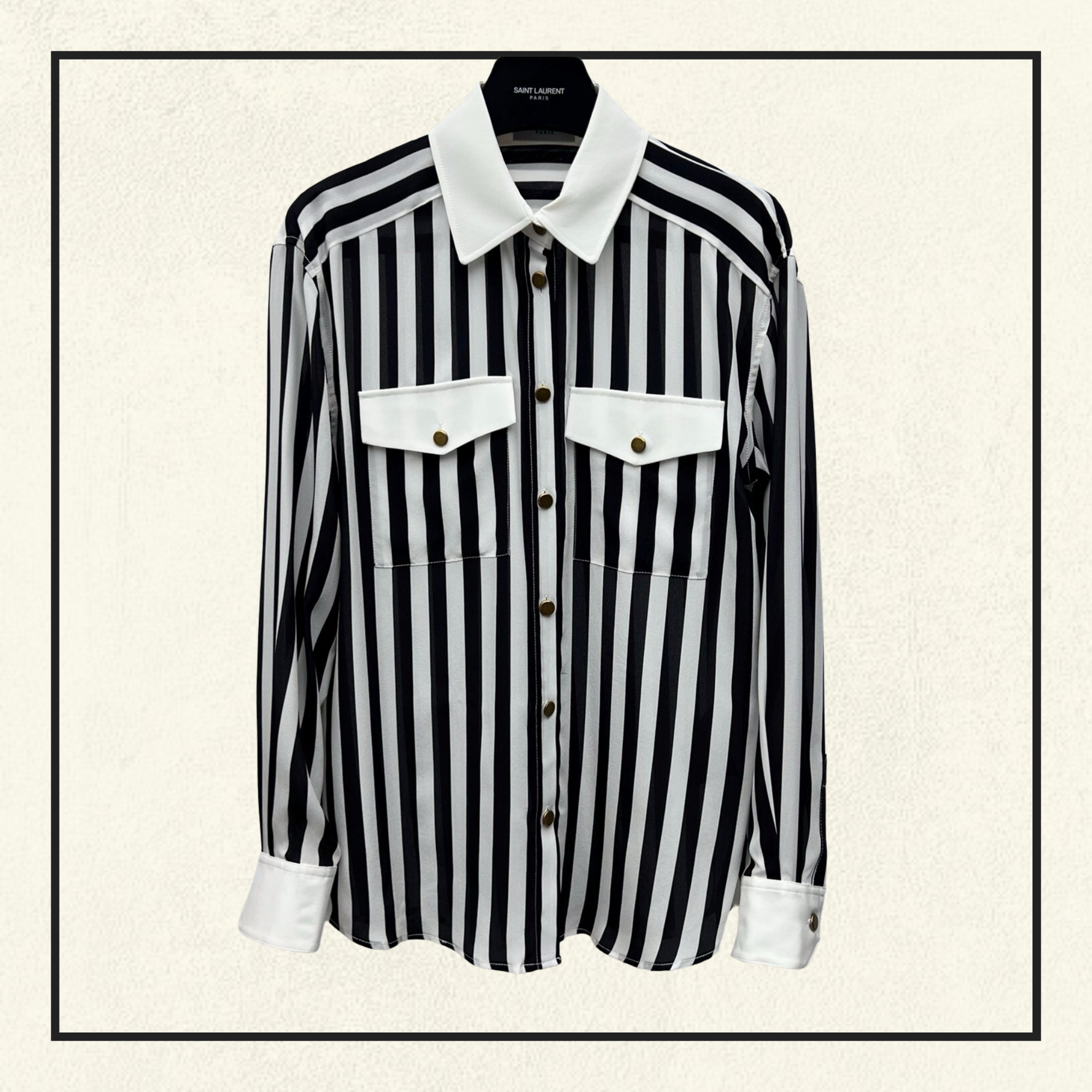 SILK STRIPE SHIRT