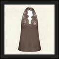 SILK CHARMEUSE AND LACE NECKLINE