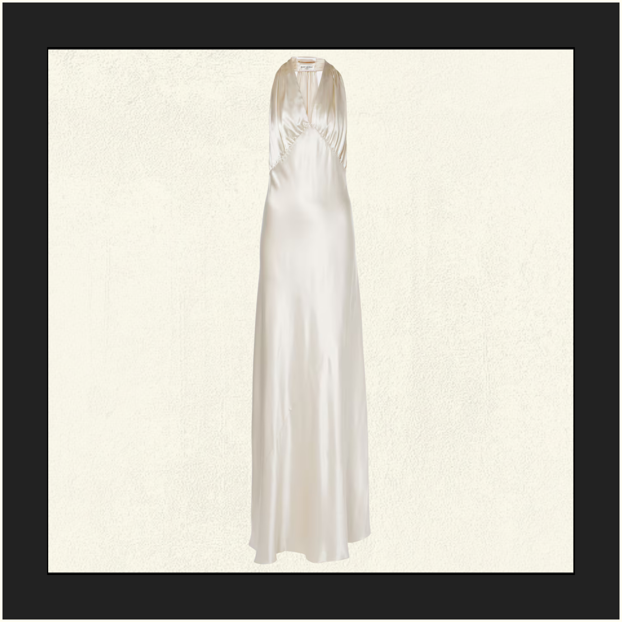 HALTERNECK SILK SATIN GOWN